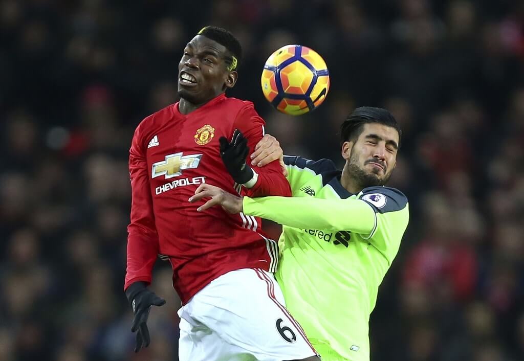 Paul Pogba put his team's sports betting backers after a costly error in 1st half vs Liverpool which ended in 1-1 draw