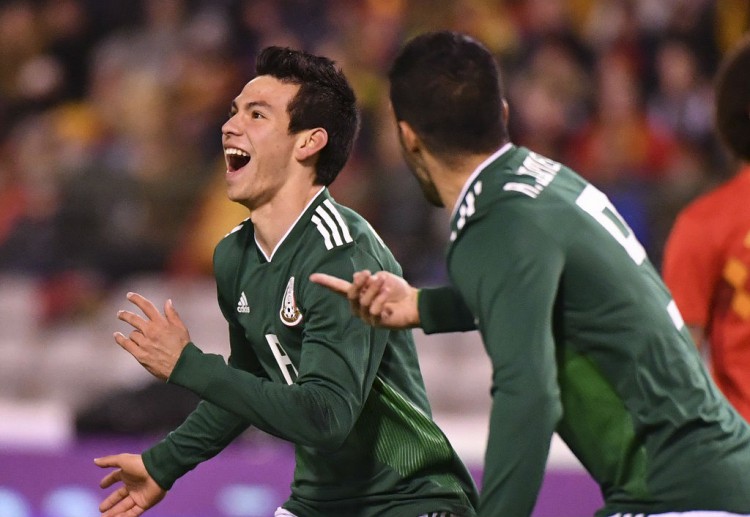 Hirving Lozano ghi hai bàn cho Mexico trong trận cá cược trực tiếp dồn dập trước Bỉ