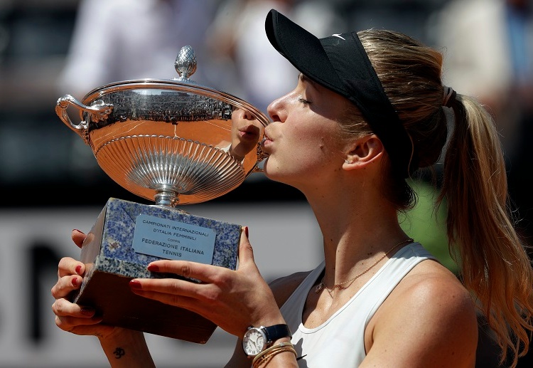 Elina Svitolina has pulverised betting sites favourite Simona Halep as she aimed to defend the Italian Open title