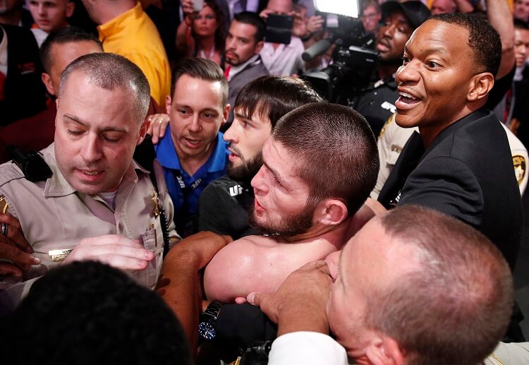 Khabib Nurmagomedov's camp attacks Conor McGregor after the UFC 229 clash between the two fighters