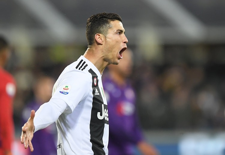Cristiano Ronaldo lives up to the expectation and scores a goal in their Serie A match up against Fiorentina