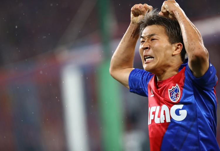 나가이 겐스케는 토요일 산프레체를 맞아 FC 도쿄의 득점 기록을 더하려 한다.