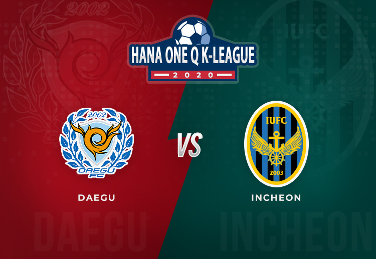 Daegu are aiming for a win their K-League match against winless Incheon
