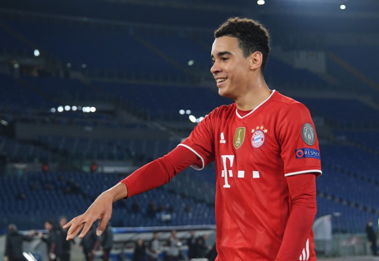 Jamal Musiala aims to score again for Bayern Munich as they clash against Lazio in the Champions League