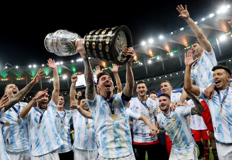 Leo Messi claims first trophy with Argentina following their 1-0 Copa America win against Brazil in the final