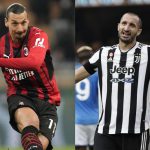 Ibrahimovic and Chiellini will go head-to-head as Milan take on Juventus in Serie A
