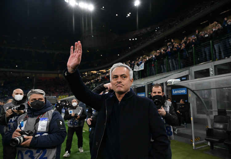 Jose Mourinho made his return to the Stadio Giuseppe Meazza during the Coppa Italia quarter-finals