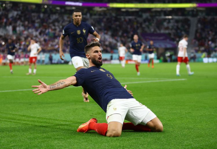 Olivier Giroud scored on the 44th minute of France's World Cup 2022 match against Poland