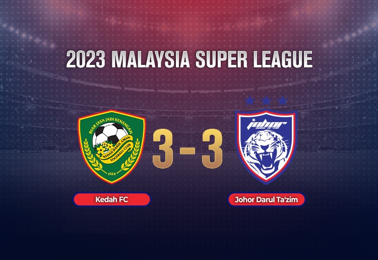 马来西亚超级联赛 吉打终结柔佛连胜纪录