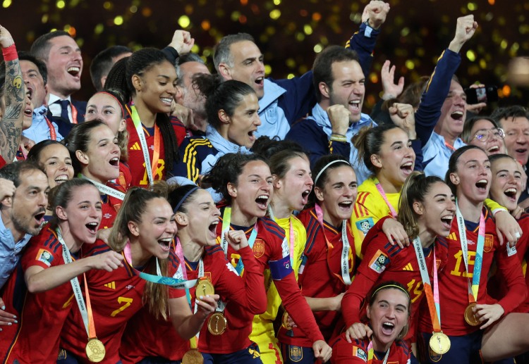 Spain are the Women's World Cup champions as Olga Carmona score a goal against England at the Stadium Australia