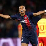 Kylian Mbappe scored two goals in PSG's Ligue 1 win over Lens