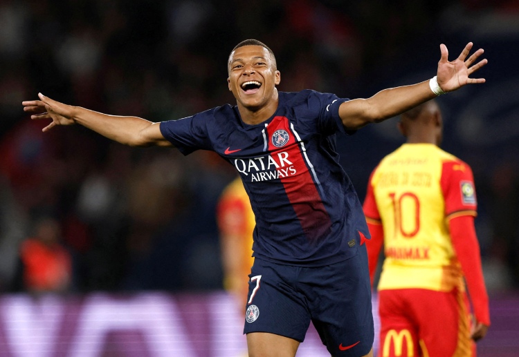 Kylian Mbappe scored two goals in PSG's Ligue 1 win over Lens