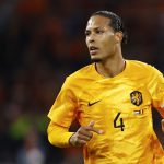 Virgil van Dijk of Netherlands will try to score goals in their qualifying match against Greece in Euro 2024