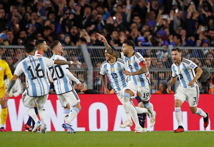 Nicolas Otamendi has scored a goal to give Argentina an early lead during World Cup 2026 qualifier against Paraguay