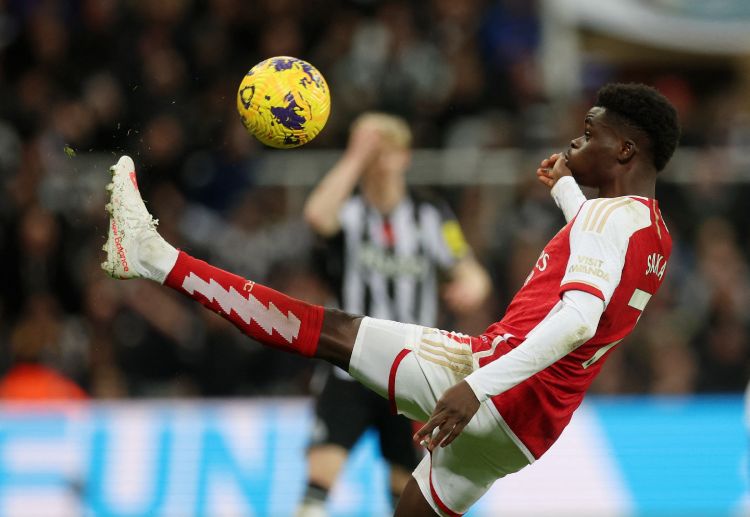 Arsenal's Bukayo Saka will aim to score against Burnley in the Premier League