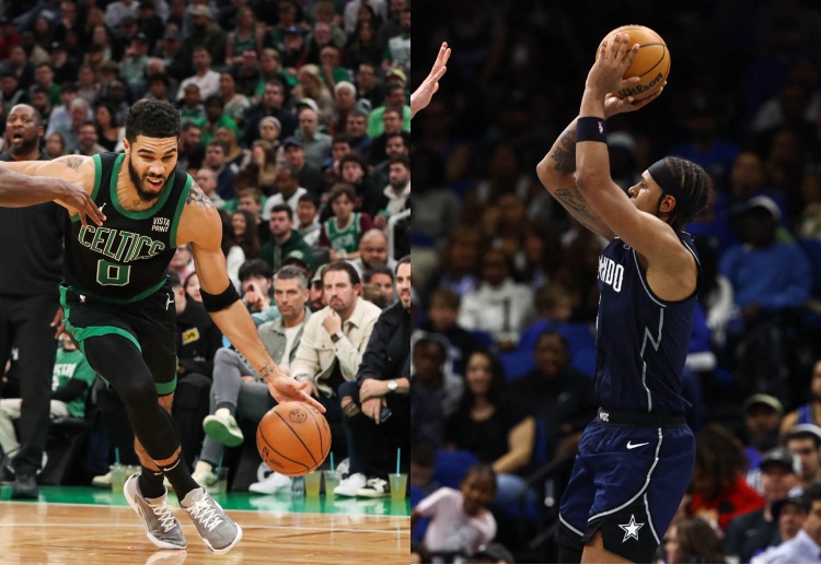 Jayson Tatum and Paolo Banchero go head-to-head in an NBA in-season tournament between the Celtics and Orlando Magic