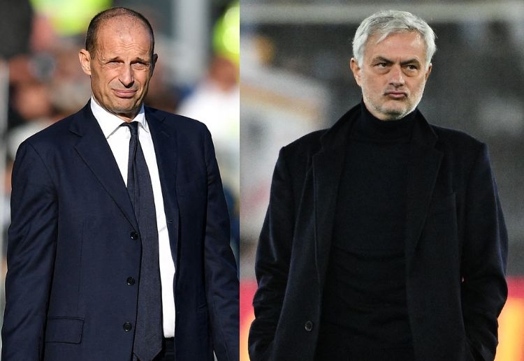 Massimiliano Allegri of Juventus will aim to win and gain points when they host Jose Mourinho of AS Roma in Serie A