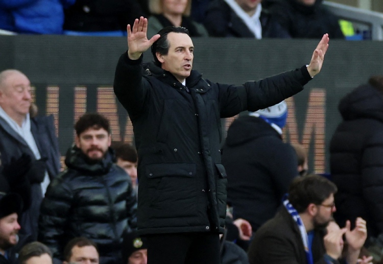 Unai Emery will be determined to lead Aston Villa to victory in their Premier League home match against Everton