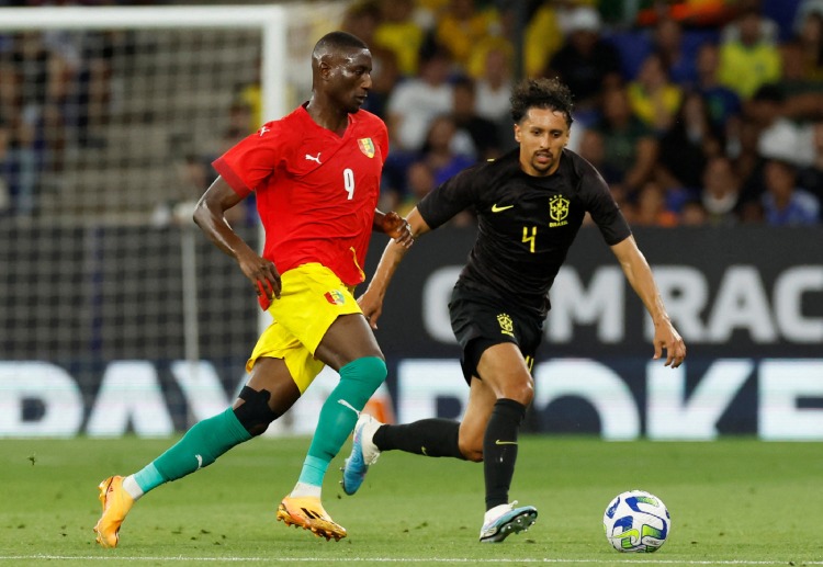 Bundesliga's hottest striker Serhou Guirassy playing for Guinea in a friendly