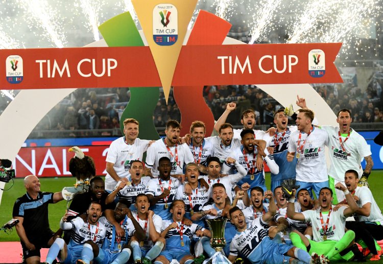 Lazio beat Atalanta 2-0 to win the Coppa Italia final at the Stadio Olimpico