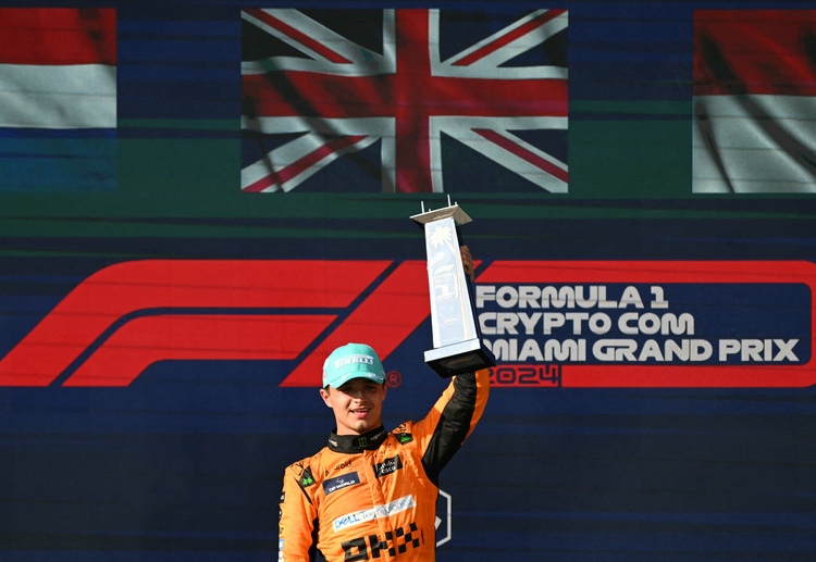 McLaren driver Lando Norris has dominated the Miami Grand Prix to win his first F1 top podium
