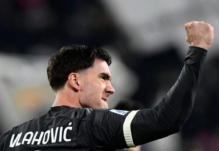 Dusan Vlahovic is ready to score goals for Juventus as they play against Salernitana at the Allianz Stadium in Serie A