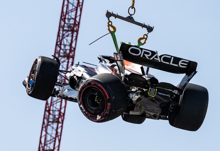 Red Bull's Sergio Perez was out in the first lap of the 2024 Monaco Grand Prix after a huge crash